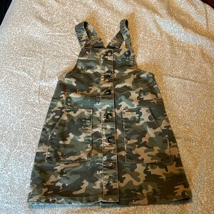 Toddler 4T camo overall dress